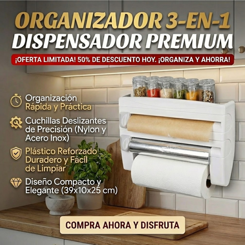 Dispensador de papel para cocina